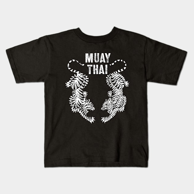 Muay Thai Tigers Kids T-Shirt by agapimou